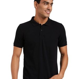 Symbol Premium Men’s Cotton Stretch Solid Polo T-Shirt (Regular Fit | Pique Knit)